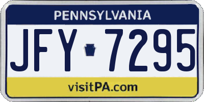 PA license plate JFY7295