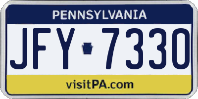PA license plate JFY7330