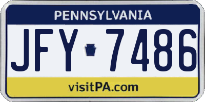 PA license plate JFY7486
