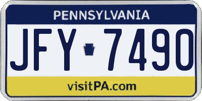PA license plate JFY7490