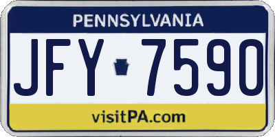 PA license plate JFY7590