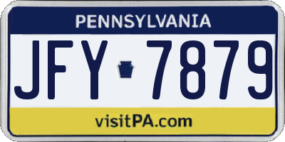 PA license plate JFY7879