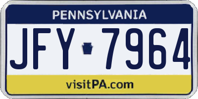 PA license plate JFY7964