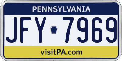 PA license plate JFY7969