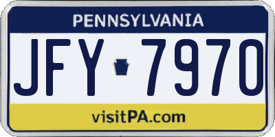 PA license plate JFY7970