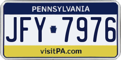 PA license plate JFY7976