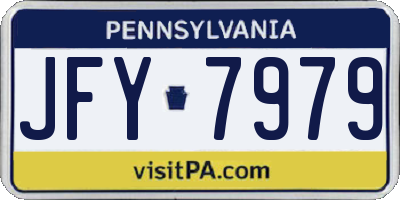 PA license plate JFY7979