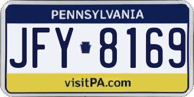 PA license plate JFY8169