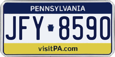 PA license plate JFY8590