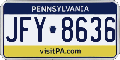PA license plate JFY8636
