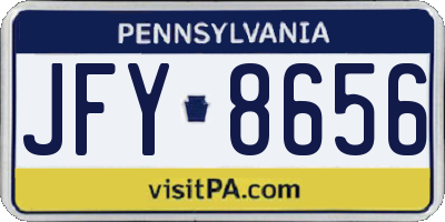 PA license plate JFY8656