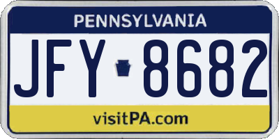 PA license plate JFY8682