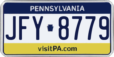 PA license plate JFY8779