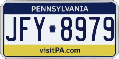 PA license plate JFY8979