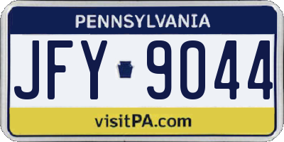 PA license plate JFY9044