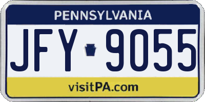PA license plate JFY9055