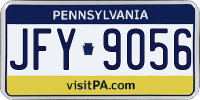 PA license plate JFY9056