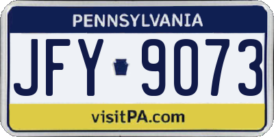 PA license plate JFY9073