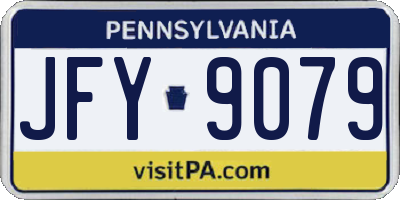 PA license plate JFY9079