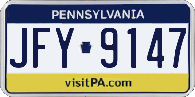 PA license plate JFY9147