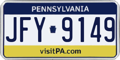 PA license plate JFY9149