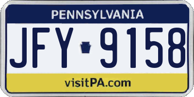 PA license plate JFY9158