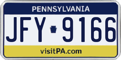 PA license plate JFY9166