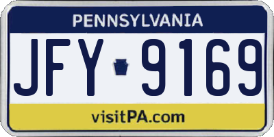 PA license plate JFY9169