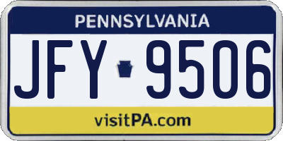 PA license plate JFY9506