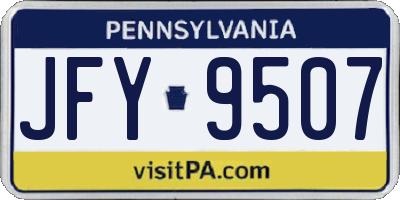PA license plate JFY9507