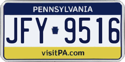 PA license plate JFY9516