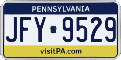 PA license plate JFY9529