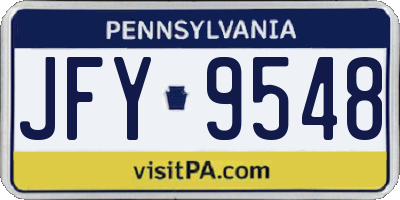 PA license plate JFY9548