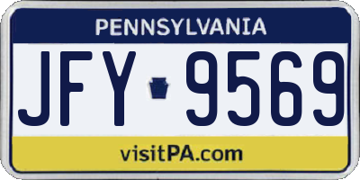 PA license plate JFY9569