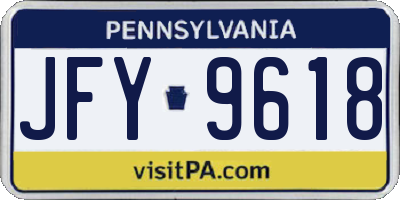 PA license plate JFY9618