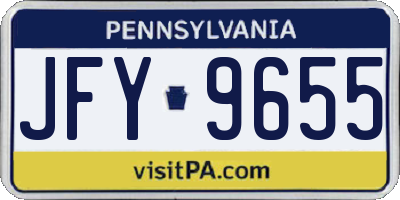 PA license plate JFY9655