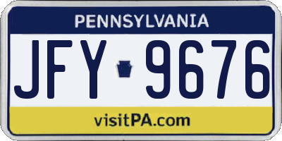 PA license plate JFY9676