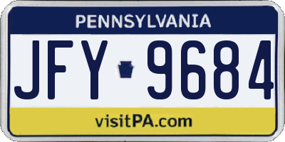 PA license plate JFY9684