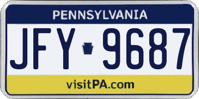 PA license plate JFY9687