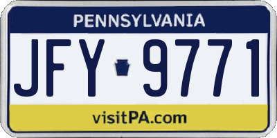 PA license plate JFY9771