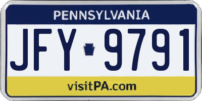 PA license plate JFY9791