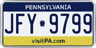 PA license plate JFY9799
