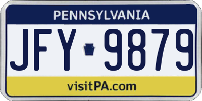 PA license plate JFY9879