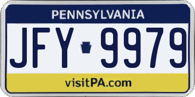 PA license plate JFY9979
