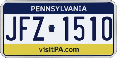 PA license plate JFZ1510