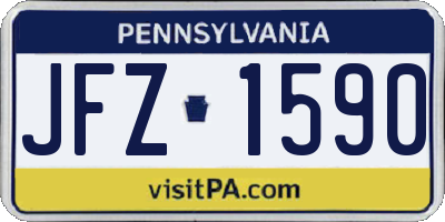 PA license plate JFZ1590