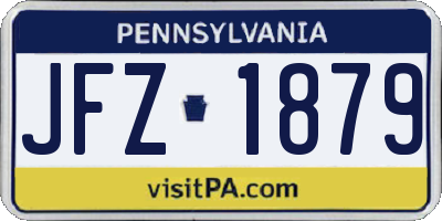 PA license plate JFZ1879