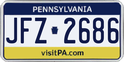 PA license plate JFZ2686