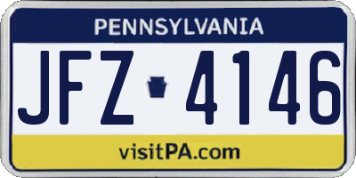 PA license plate JFZ4146
