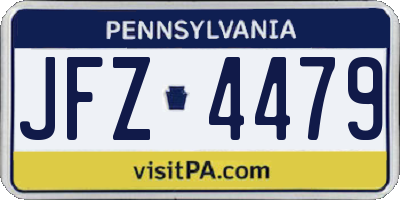 PA license plate JFZ4479